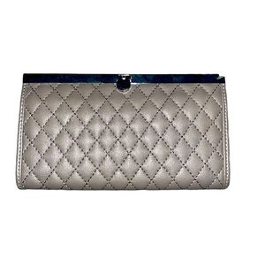 NWOT taupe hand clutch